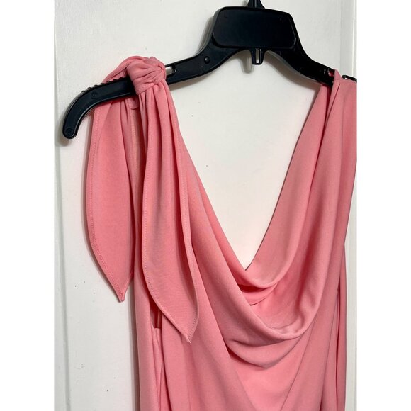 Cinq à Sept Odin Jersey Draped Midi-Dress in Pink  Size 6 - Picture 9 of 12